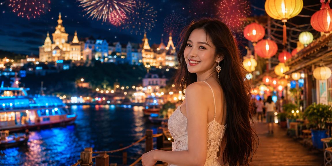Người dùng Đà Lạt kiểm tra tài chính k87 trong khung cảnh chợ đêm giải trí